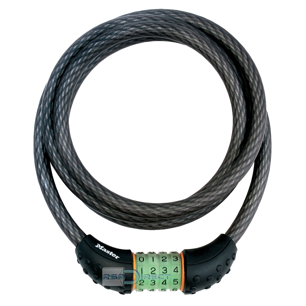 Master Lock 8190 Combination Cable Bike Lock 1800mm x 12mm eBay